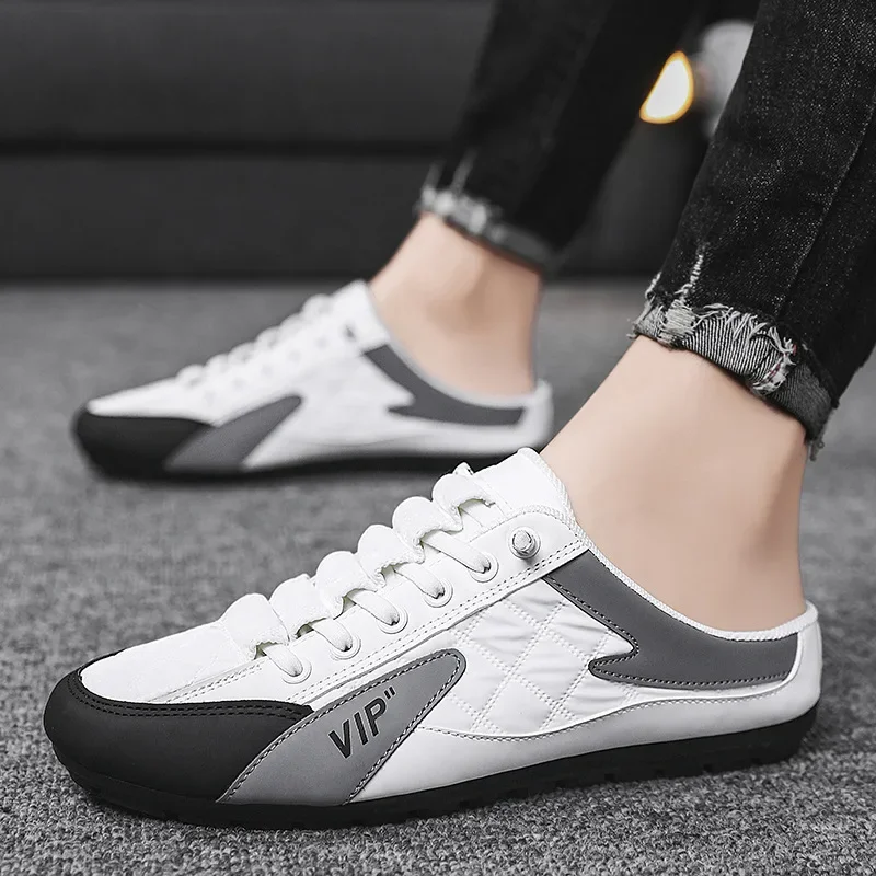 Men'S Shoes Dockers - 2025 รองเท้าผู้ชายBreathableครึ่งรองเท้าแตะรองเท้าแบนน้ําหนักเบารองเท้าผ้าใบบุรุษกลางแจ้งเดินรองเท้าTenis ...