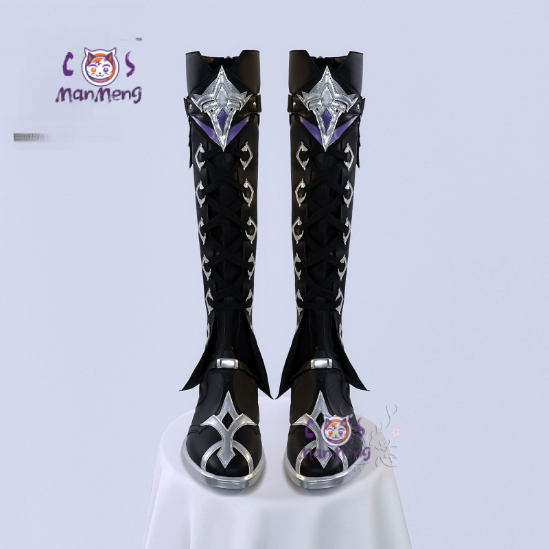 Men Shoes Boots - คิริล ชูโดมิโรวิช ฟลินส์คอสเพลย์เก็นชิน อิมแพ็ครองเท้าปาร์ตี้ฮาโลวีนแฟชั่นใหม่หนังรองเท้าบูทยาวผู้ชายผู้หญิงรองเท้าส้นสูง