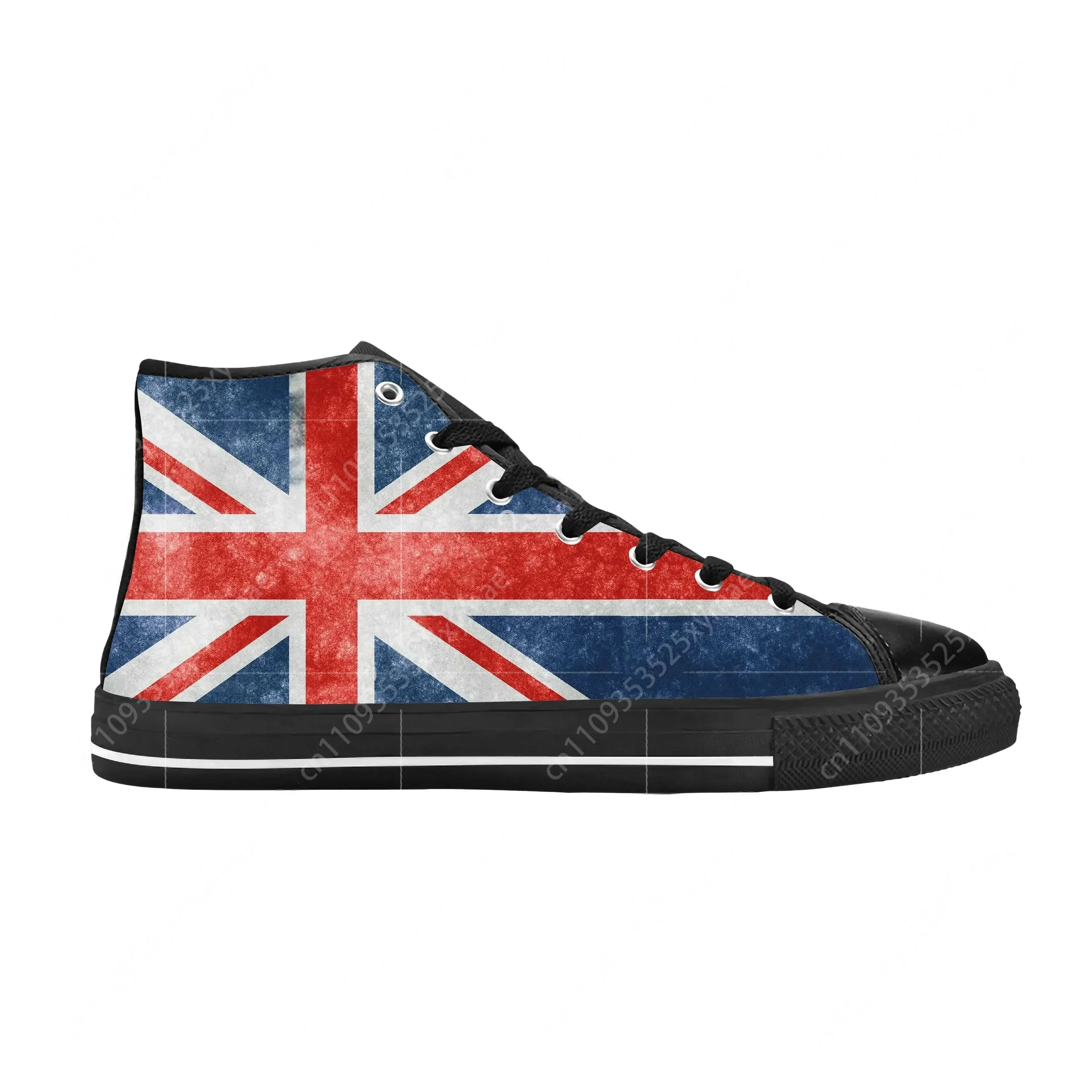 Men Shoes Uk - สหราชอาณาจักรอังกฤษยูเนี่ยนแจ็คธงอังกฤษบริเตนใหญ่รองเท้าผ้าลำลองแบบสวมสบายระบายอากาศได้ดี 3D พิมพ์ผู้ชายผู้หญิงรองเท้าผ้าใบ