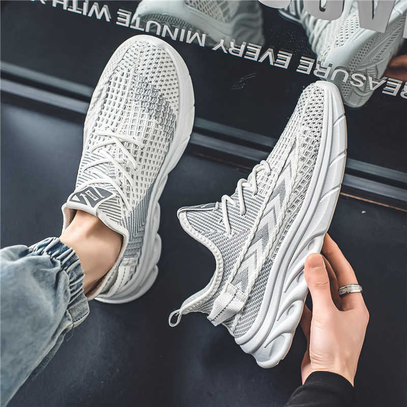 Men Shoes Type - รองเท้าบาสเก็ตบอลแบบผูกเชือก Playform รุ่น 47 รองเท้าผ้าใบผู้ชายลายตัวอักษร รองเท้ากีฬา