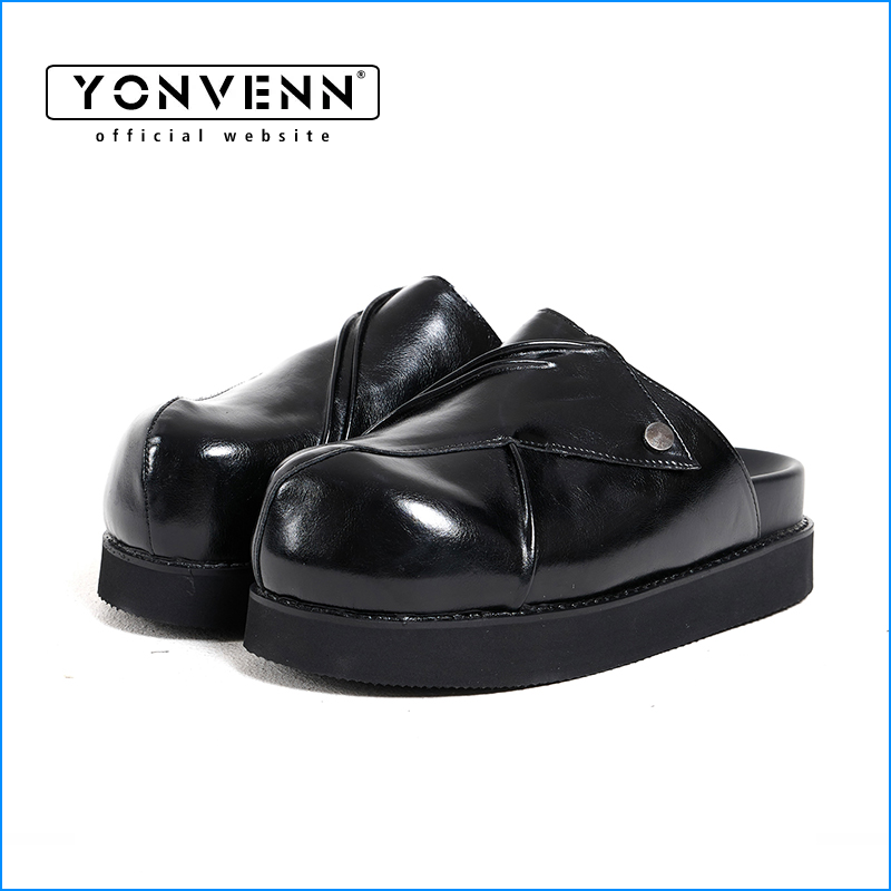Men'S Shoes Birkenstock - รองเท้าบีร์เคนดีไซน์ย้อนยุค ทำมือ หนังวัวชั้นบนสุด รองเท้าแตะหนังหัวมนใหญ่ รองเท้าหนังผู้ชาย