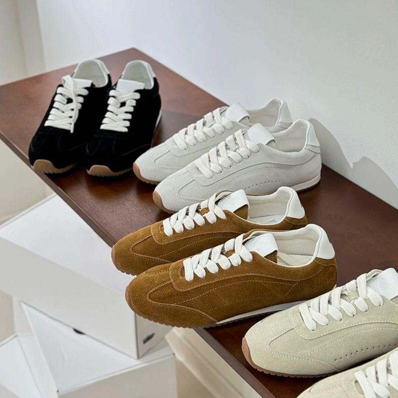 Men'S Shoes In Style - รองเท้าลำลองแบบยูนิเซ็กซ์สำหรับผู้หญิง รองเท้าหนังแท้ รองเท้าผ้าใบหนังกลับ รองเท้าผู้ชายแบบผูกเชือก รองเท้าเดินสีขาว รองเท้าดีไซเนอร์สำหรับผู้หญิง