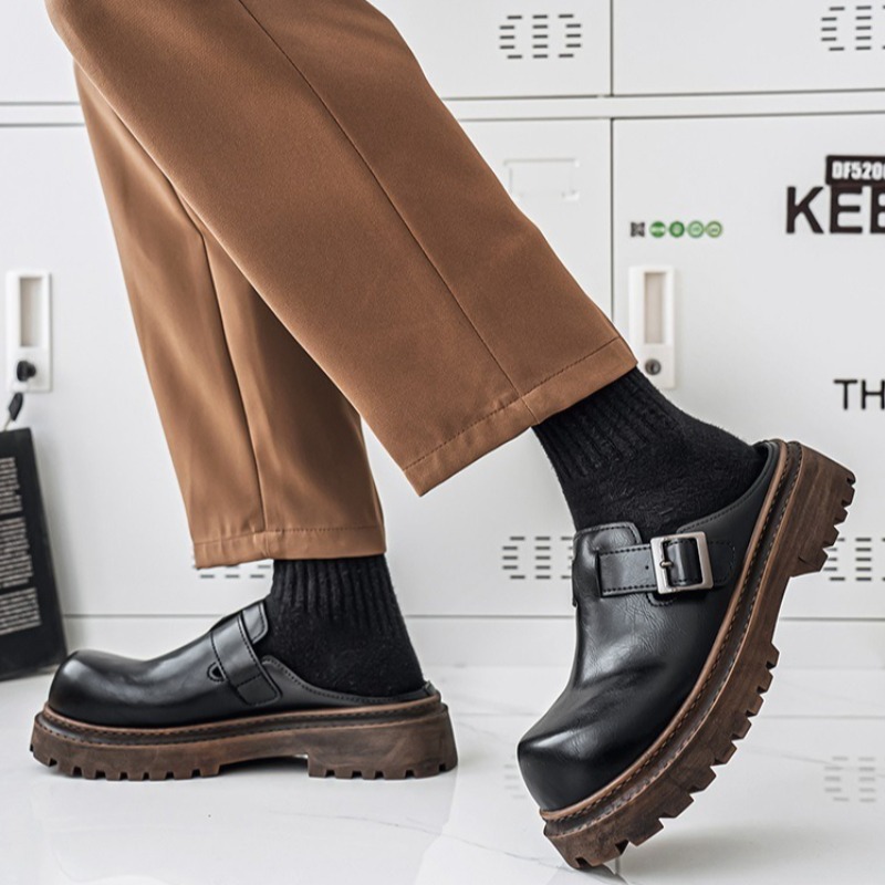 Men'S Shoes Dockers - รองเท้าแตะผู้ชายแบบสวม พื้นหนา หนังคุณภาพดี ทันสมัย รองเท้าลำลองผู้ชาย รองเท้าแตะใส่เที่ยวข้างนอก