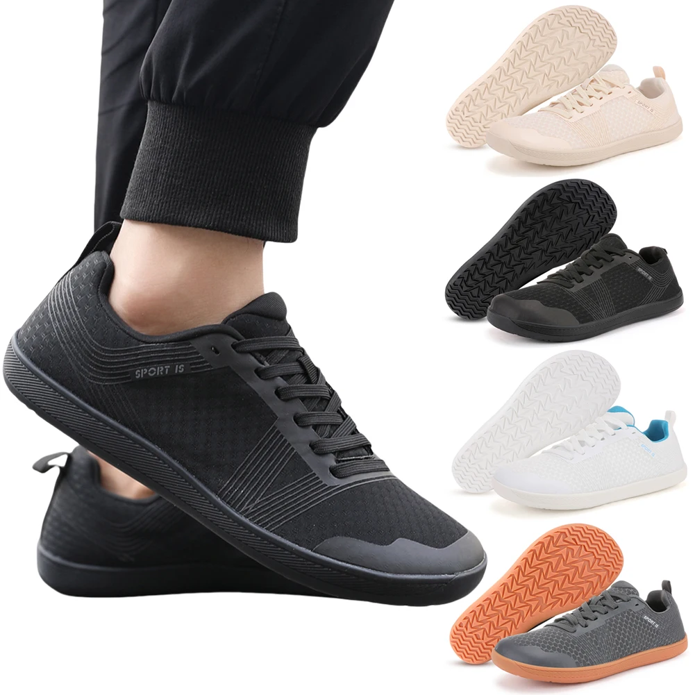 Men Shoes Trainers - Minimalist Barefoot รองเท้า Cross Trainer รองเท้าลื่นกว้าง