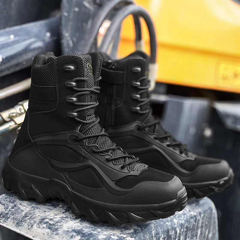 Men Shoes Type - รองเท้าผู้ชายรองเท้าบู๊ตยุทธวิธีกองกำลังพิเศษสนามรองเท้าบู๊ตน้ำหนักเบากลางแจ้งผู้ชาย Zapatillas Hombre รองเท้าบู๊ทมอเตอร์ไซค์