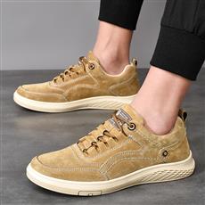 Men Shoes Office - รองเท้าผ้าใบผู้ชายสไตล์มินิมอล สวมใส่สบาย ดีไซน์แบบสวม พื้นรองเท้านุ่ม เหมาะสำหรับใส่เดินเล่นทุกวัน