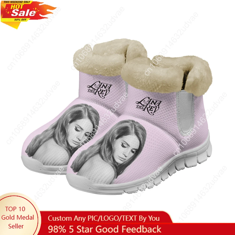 Men Shoes Boots - รองเท้าบูทตุ๊กตา Lana Del Rey สำหรับผู้ชายและผู้หญิง รองเท้าผ้าใบกันหนาว