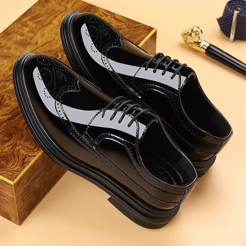 รองเท้าหนังแก้วผู้ชายแบบ Brogu - Men Shoes For Wedding บทวิจารณ์และราคา