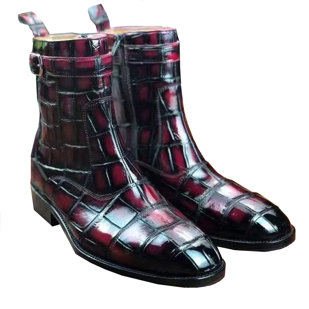 รองเท้าบูทหนังจระเข้ผู้ชายรุ่น - Men Shoes For Wedding บทวิจารณ์และราคา