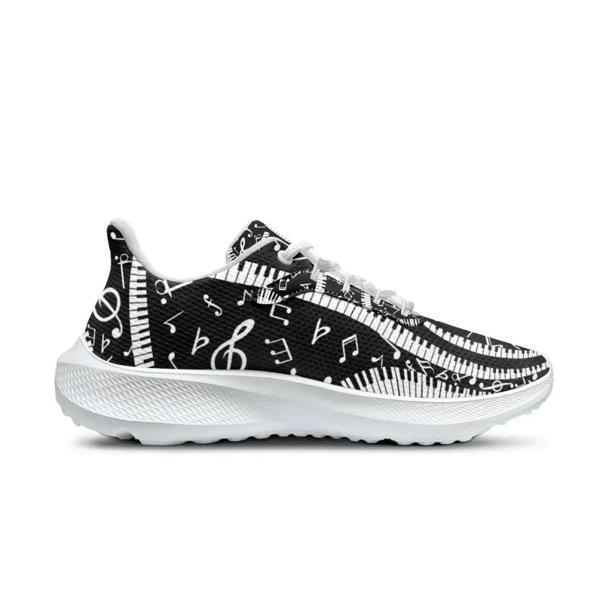รองเท้าผ้าใบพิมพ์ลายโน้ตดนตรี  - Men Shoes Trainers บทวิจารณ์และราคา