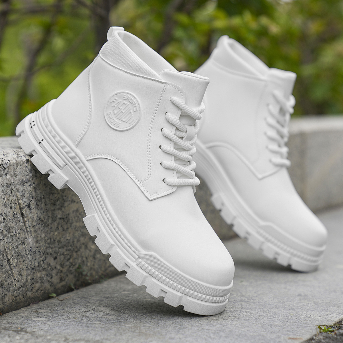 รองเท้าบูทมอเตอร์ไซค์สีขาวสำหร - Men Shoes Type บทวิจารณ์และราคา
