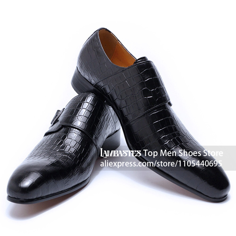 รองเท้าหนังลายจระเข้สีน้ำเงินก - Men'S Shoes Navy Blue บทวิจารณ์และราคา