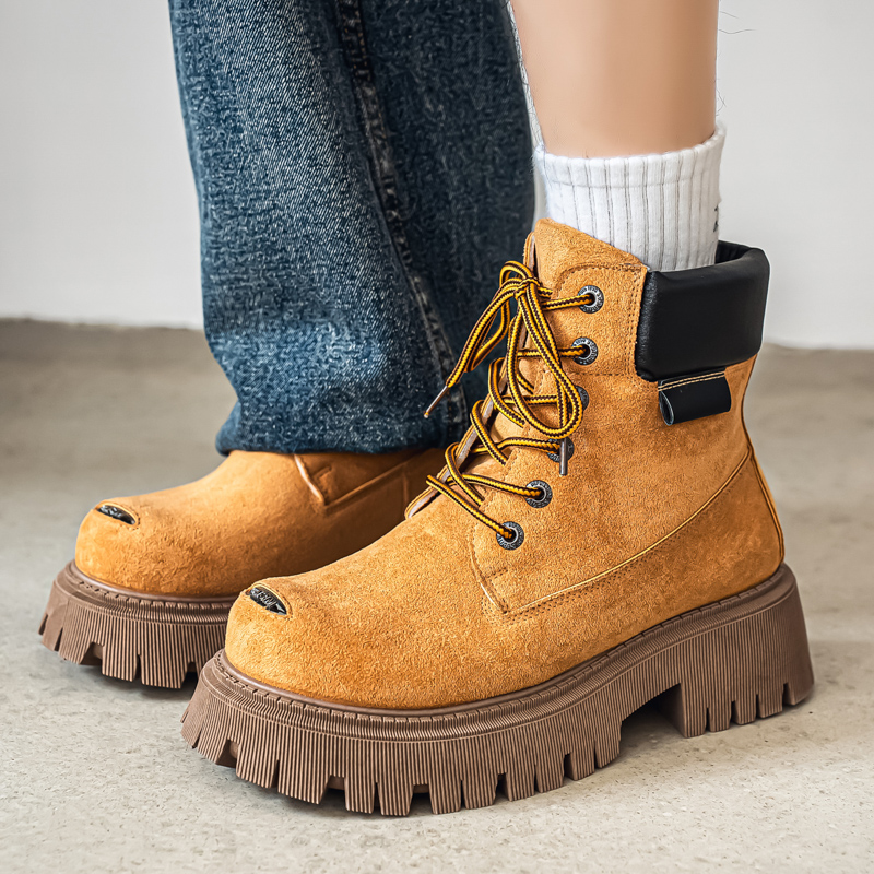รองเท้าบูทหุ้มข้อสูงแบบคลาสสิก - Men Shoes Boots บทวิจารณ์และราคา