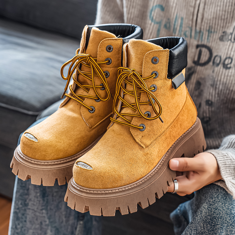 รองเท้าบูทหุ้มข้อสูงแบบคลาสสิก - Men Shoes Boots บทวิจารณ์และราคา