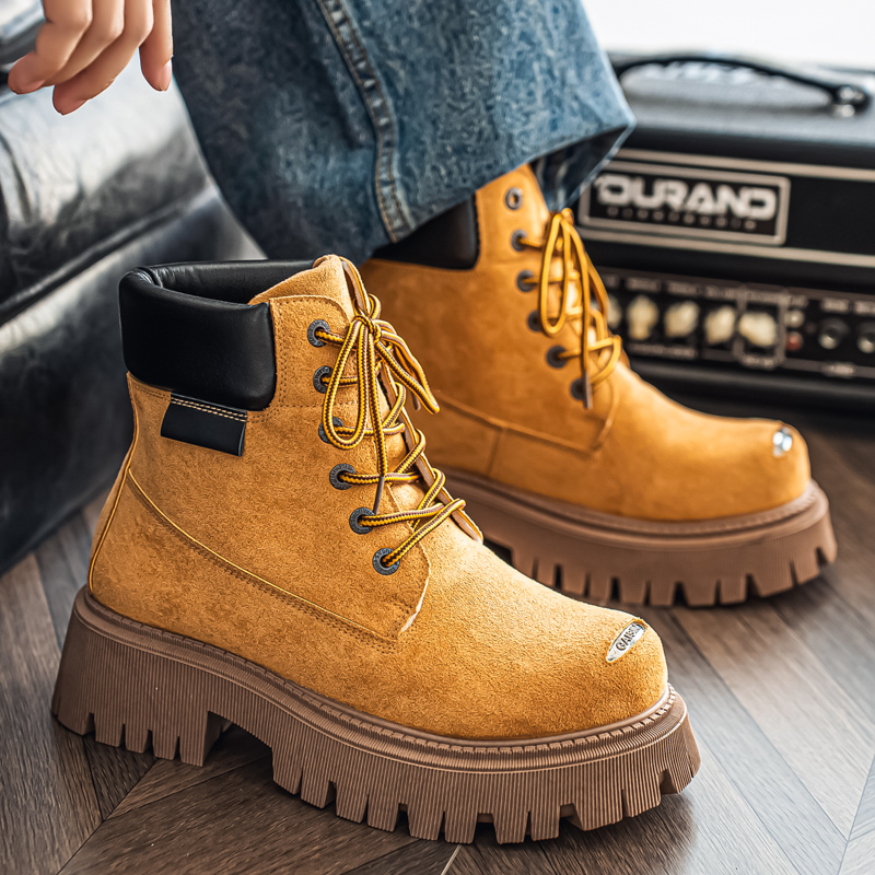 รองเท้าบูทหุ้มข้อสูงแบบคลาสสิก - Men Shoes Boots บทวิจารณ์และราคา