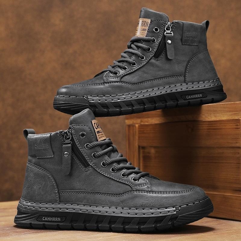 รองเท้าบูทหุ้มข้อหนังผู้ชาย รอ - Men Shoes Boots บทวิจารณ์และราคา