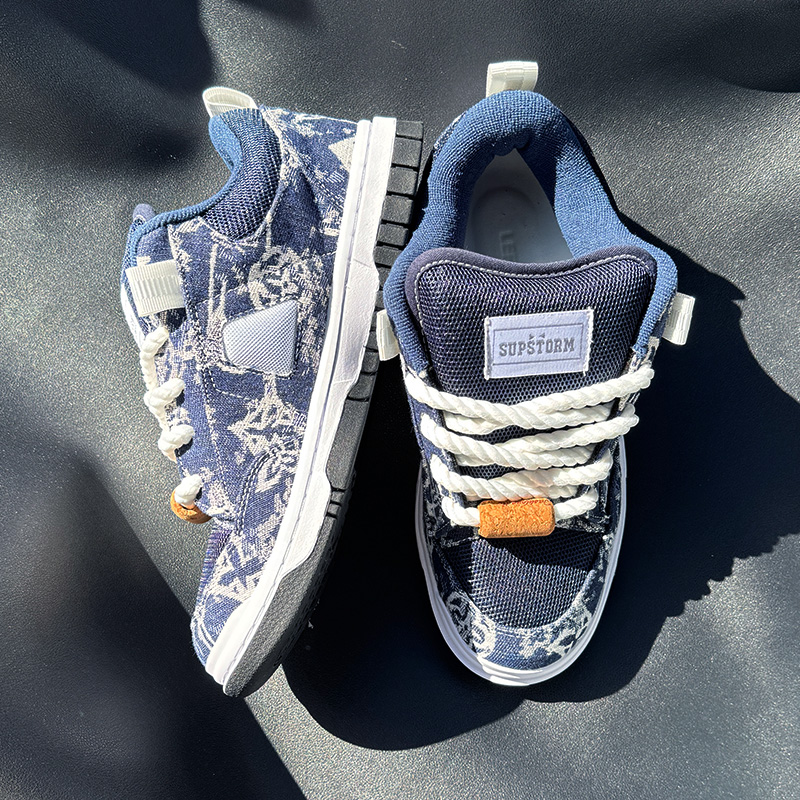รองเท้าโลฟเฟอร์พิมพ์ลายสีน้ำเง - Men'S Shoes Navy Blue บทวิจารณ์และราคา