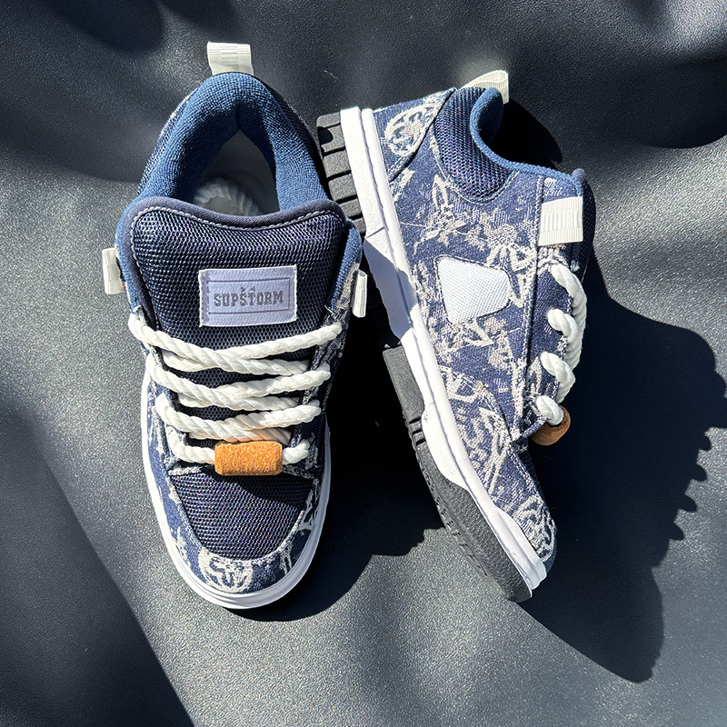 รองเท้าโลฟเฟอร์พิมพ์ลายสีน้ำเง - Men'S Shoes Navy Blue บทวิจารณ์และราคา