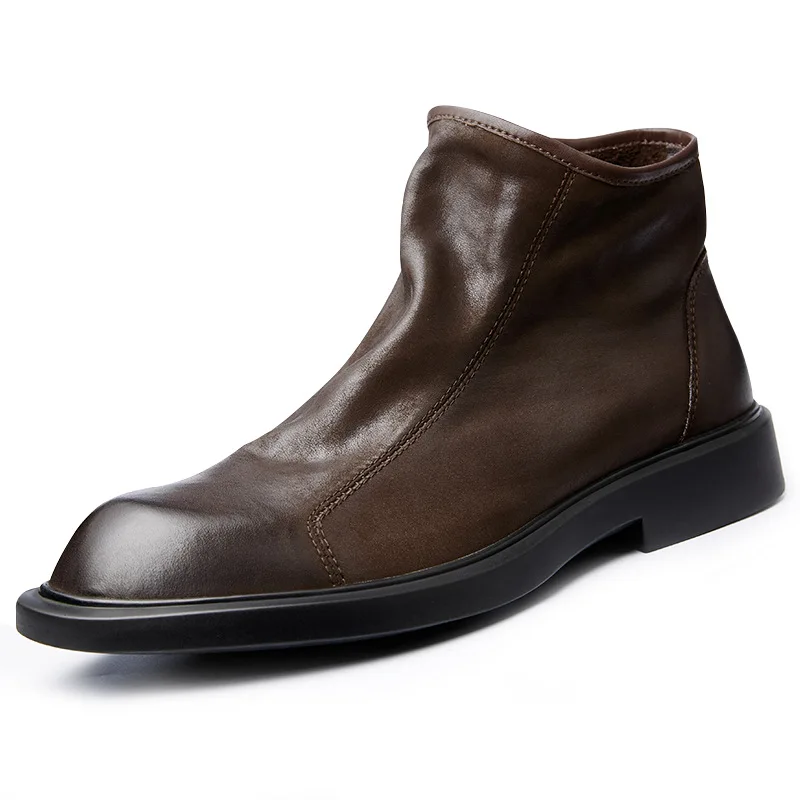 รองเท้าบูทหนังแท้ผู้ชาย สไตล์เ - Men Shoes For Wedding บทวิจารณ์และราคา