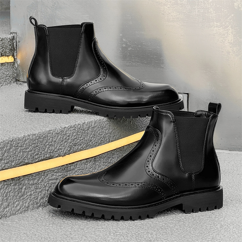รองเท้าบูทเชลซีแบบสวมสำหรับงาน - Men'S Shoes Brogues บทวิจารณ์และราคา