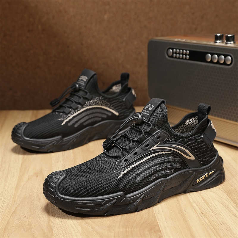 รองเท้าผ้าใบหนัง PU ส้นหนา สีเ - Men Shoes Trainers บทวิจารณ์และราคา