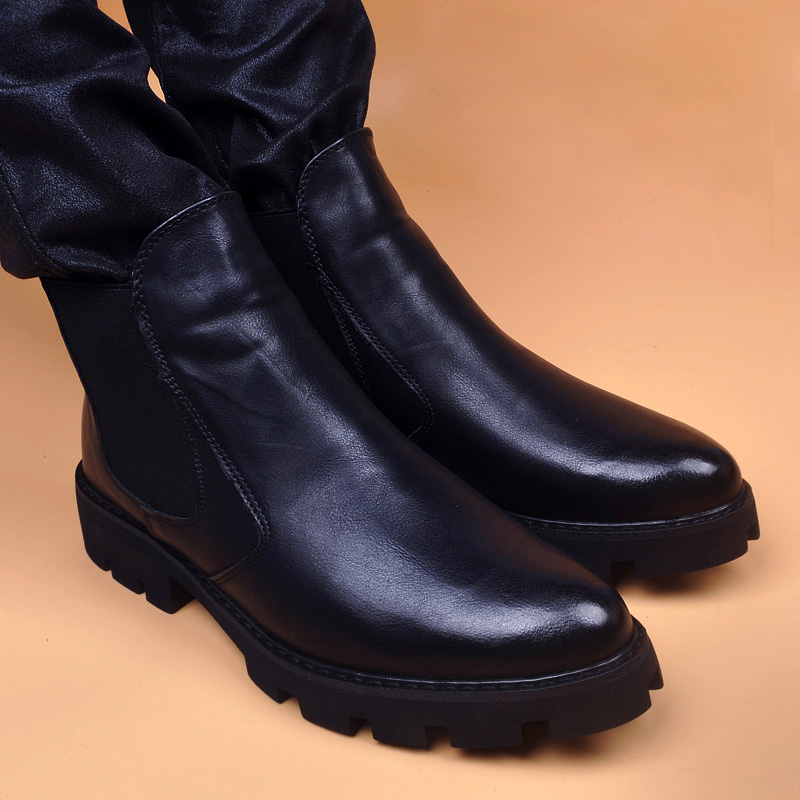 รองเท้าบูทหนังแท้สำหรับผู้ชาย  - Men Shoes Office บทวิจารณ์และราคา