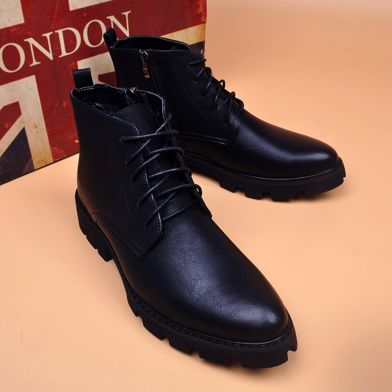 รองเท้าบูทหนังแท้สำหรับผู้ชาย  - Men Shoes Office บทวิจารณ์และราคา