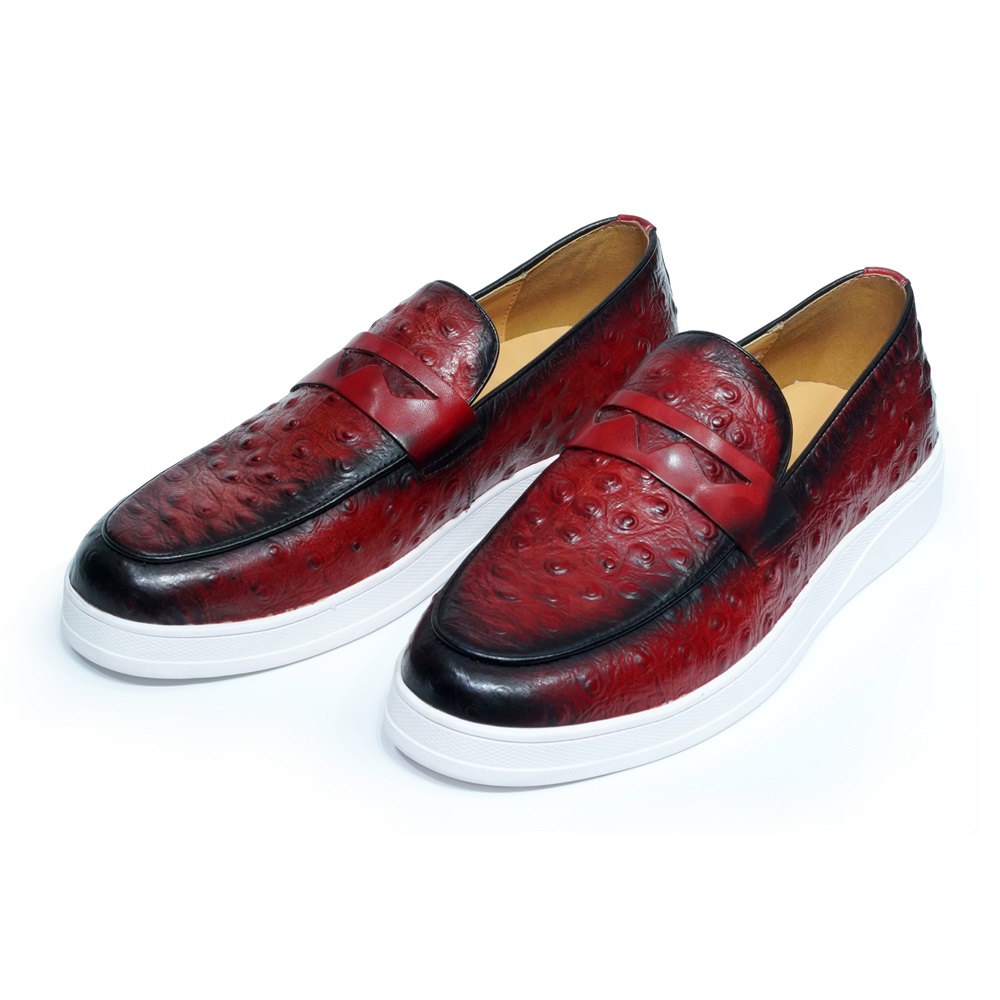 รองเท้าแฟชั่นหนังแท้ลำลองส้นเต - Men'S Shoes Navy Blue บทวิจารณ์และราคา