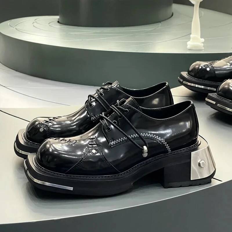 รองเท้าผ้าใบหนังแท้สไตล์เรโทรส - Men Shoes Trainers บทวิจารณ์และราคา