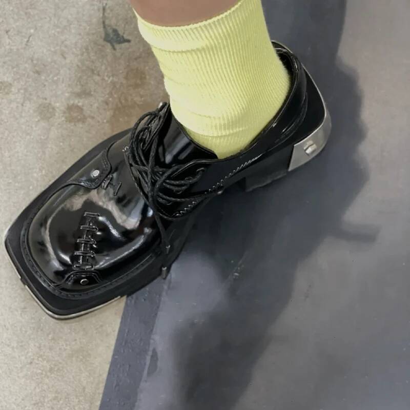 รองเท้าผ้าใบหนังแท้สไตล์เรโทรส - Men Shoes Trainers บทวิจารณ์และราคา