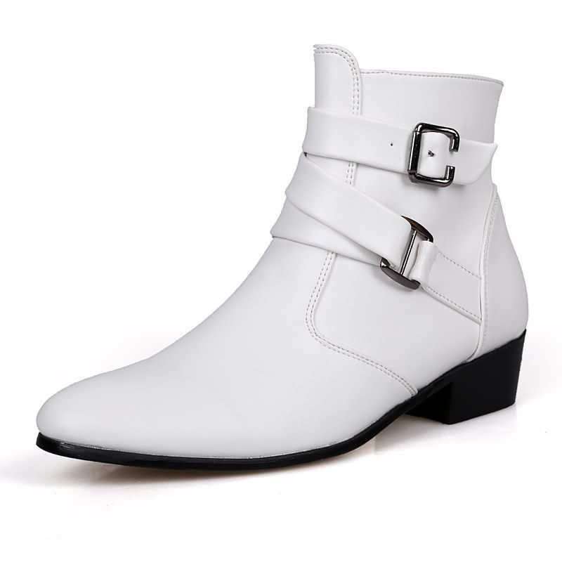 ผู้ชายหรูหรารองเท้าหนังเชลซีรอ - Men Shoes White Colour บทวิจารณ์และราคา