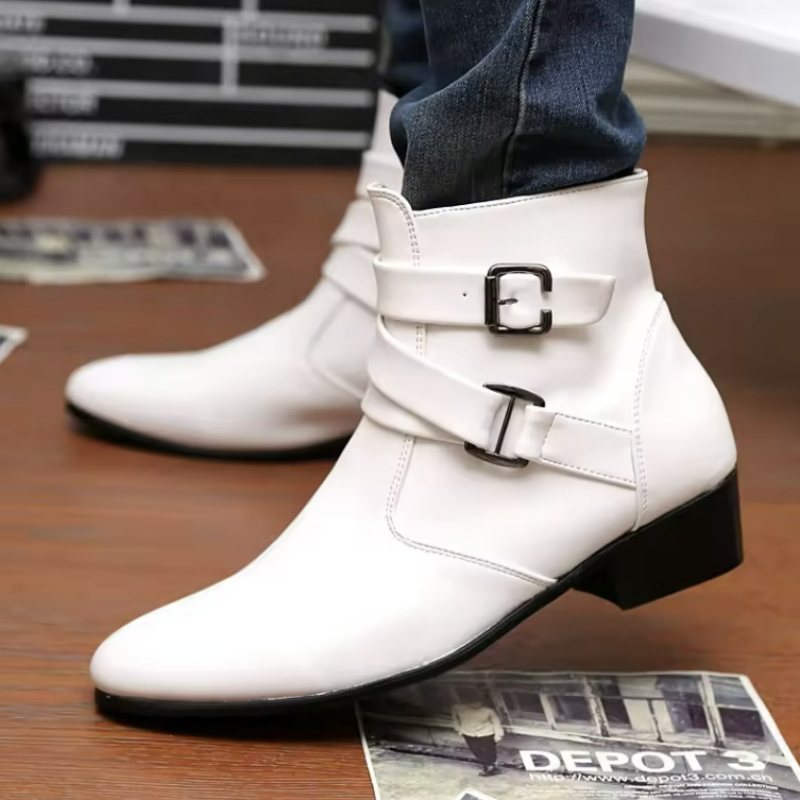 ผู้ชายหรูหรารองเท้าหนังเชลซีรอ - Men Shoes White Colour บทวิจารณ์และราคา