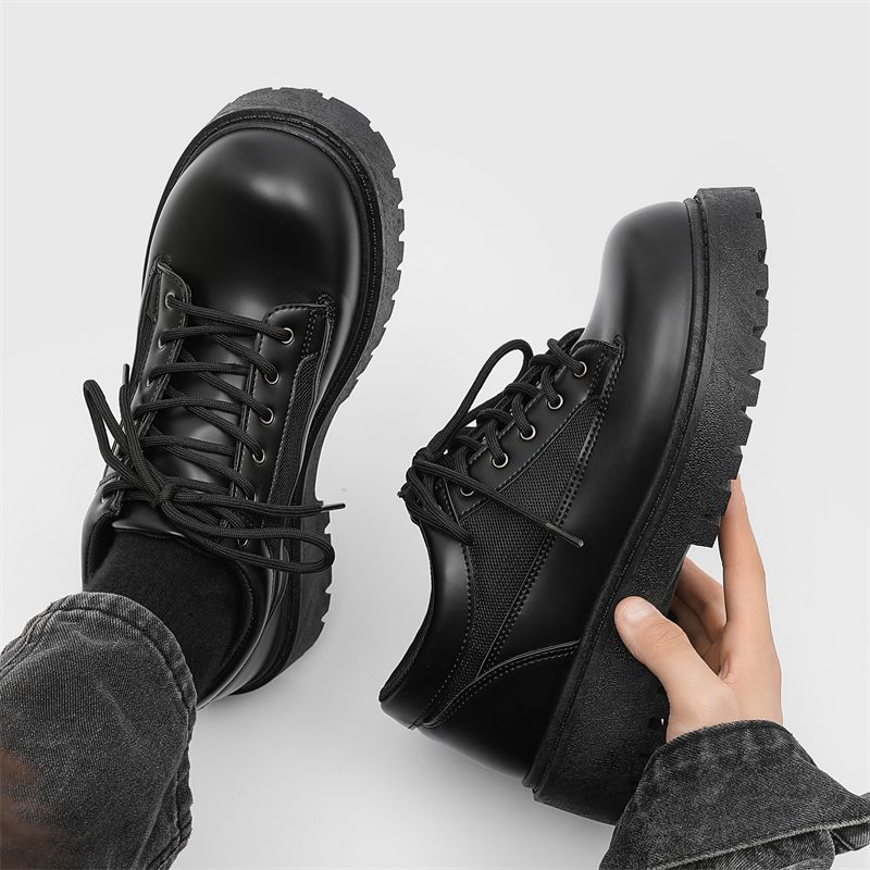 รองเท้าหนังทรงเดอร์บี้สีดำแบบห - Men Shoes Office บทวิจารณ์และราคา