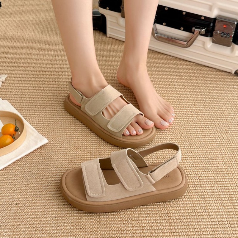 รองเท้าแตะกีฬาพื้นหนาสำหรับผู้ - Velcro Strap Sandal บทวิจารณ์และราคา
