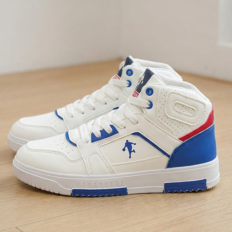รองเท้าผ้าใบสีขาวทรงสูงสำหรับผ - Men Shoes White Colour บทวิจารณ์และราคา