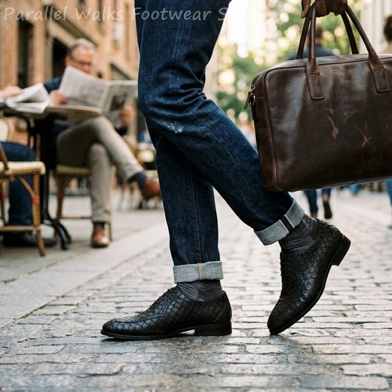 รองเท้าอ็อกซ์ฟอร์ดผู้ชายลายหนั - Men Shoes For Wedding บทวิจารณ์และราคา