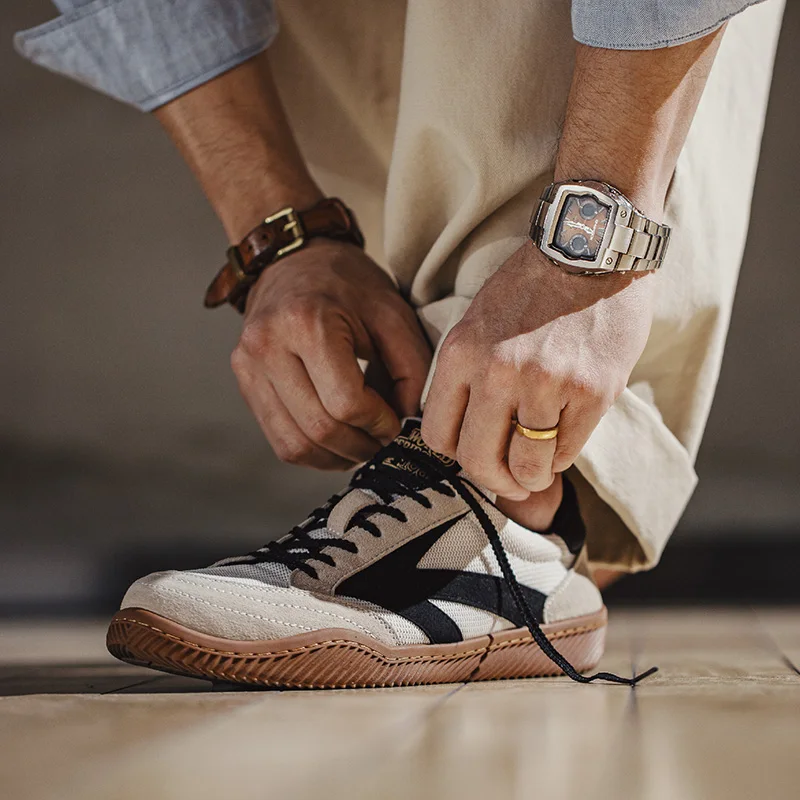 รองเท้าผ้าใบสไตล์เยอรมันย้อนยุ - Men Shoes Trainers บทวิจารณ์และราคา