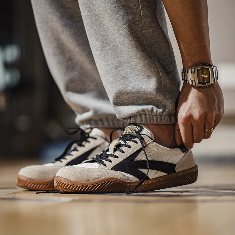 รองเท้าผ้าใบสไตล์เยอรมันย้อนยุ - Men Shoes Trainers บทวิจารณ์และราคา