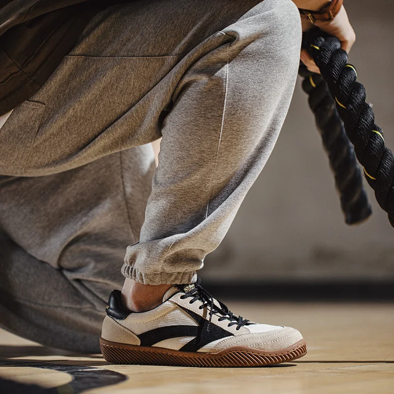 รองเท้าผ้าใบสไตล์เยอรมันย้อนยุ - Men Shoes Trainers บทวิจารณ์และราคา