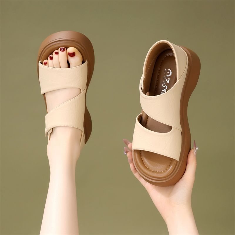 รองเท้าแตะสีดำแบบสวมสบายสำหรับ - Velcro Strap Sandal บทวิจารณ์และราคา