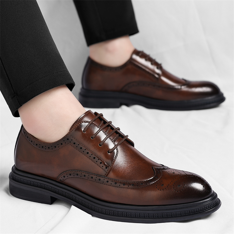 รองเท้าหนังผู้ชายแบบ Brogue แฟ - Men Shoes Uk บทวิจารณ์และราคา