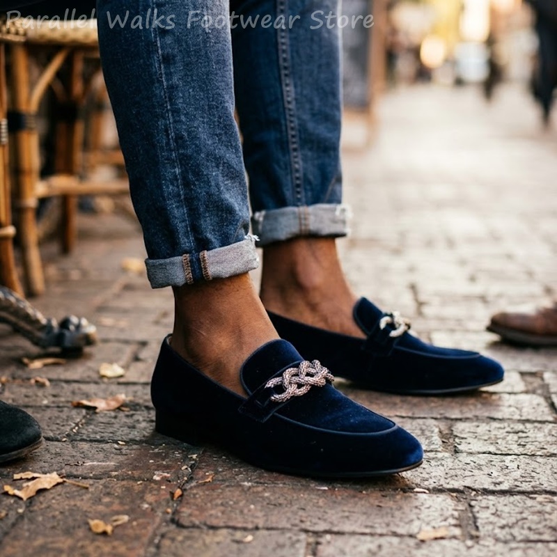 รองเท้าโลฟเฟอร์ผู้ชายสีน้ำเงิน - Men'S Shoes Navy Blue บทวิจารณ์และราคา