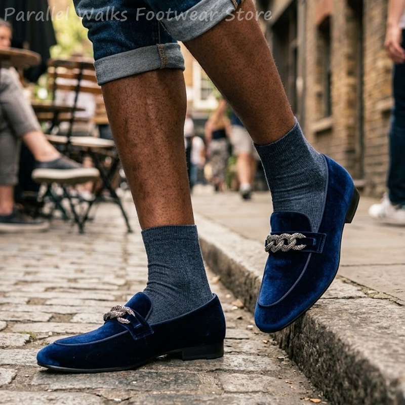 รองเท้าโลฟเฟอร์ผู้ชายสีน้ำเงิน - Men'S Shoes Navy Blue บทวิจารณ์และราคา
