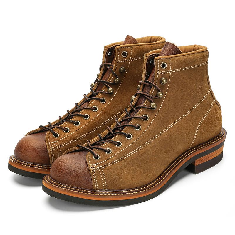 รองเท้าบูทหนังแท้สไตล์วินเทจสำ - Men'S Shoes Brogues บทวิจารณ์และราคา